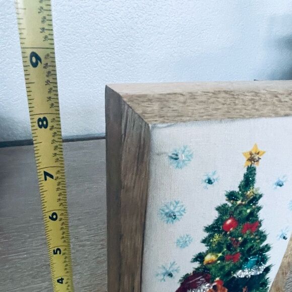 Christmas Dachshund Dogs Wood Fabric Beaded Stocking Hanger Hook - Picture 4 of 5